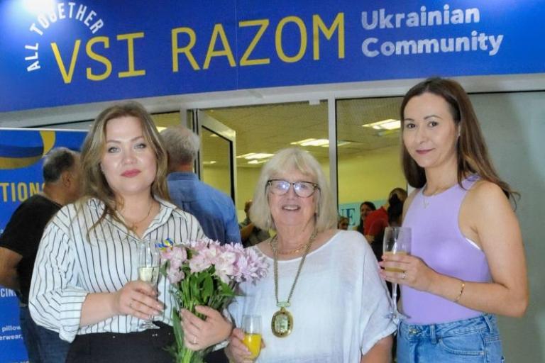 Founders of Vsi Razom with Deputy Mayor