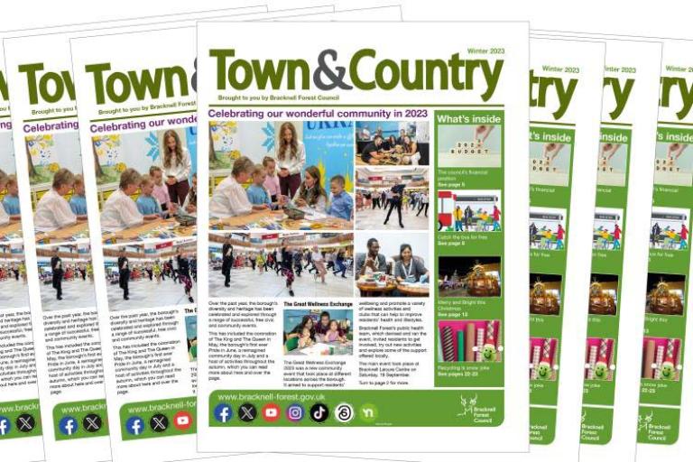 Front page of winter issue of Town & Country