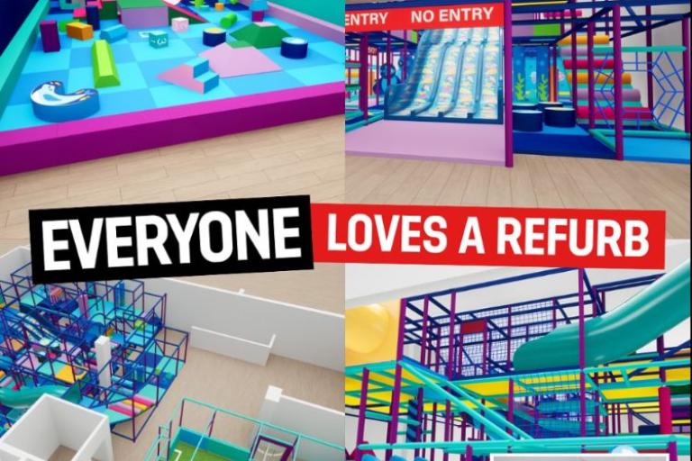 pictures of new soft play at leisure centre
