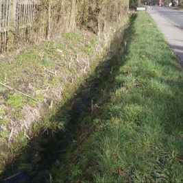 Image of ditch along a road