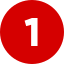 Red circle with white number 1 in the centre