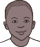 Illustration of a young Black boy with cropped hair.