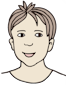 Illustration of a young white boy with blonde hair.
