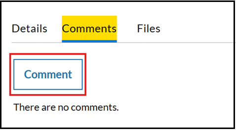 Location of comments button. Button is enclosed in a red boarder.
