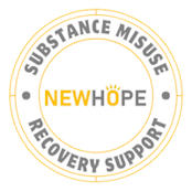 Logo: New Hope. It says "New Hope, substance misuse recovery support".