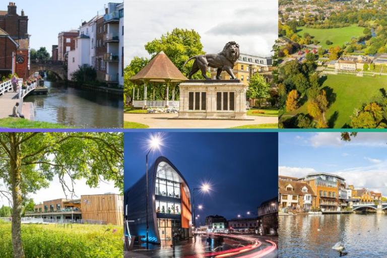 Six photos of prime locations across Berkshire including parks, rivers, buildings and houses 