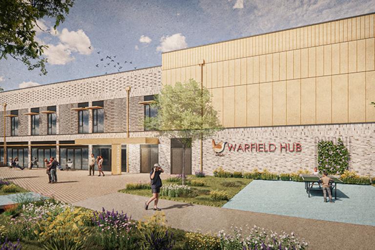 Artist's impression of community hub building