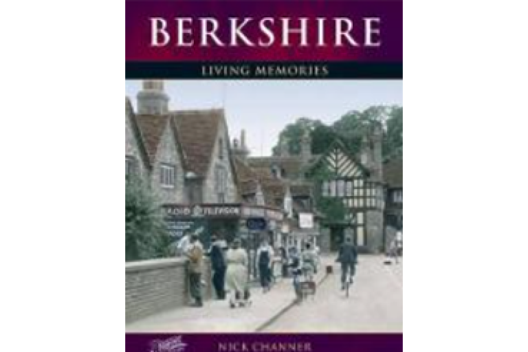 Book cover titled “Berkshire: Living Memories” showing a historic Berkshire street scene