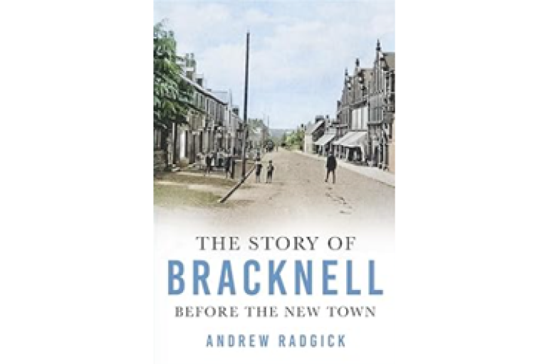 Book cover showing a historic street scene titled “The Story of Bracknell: Before the New Town