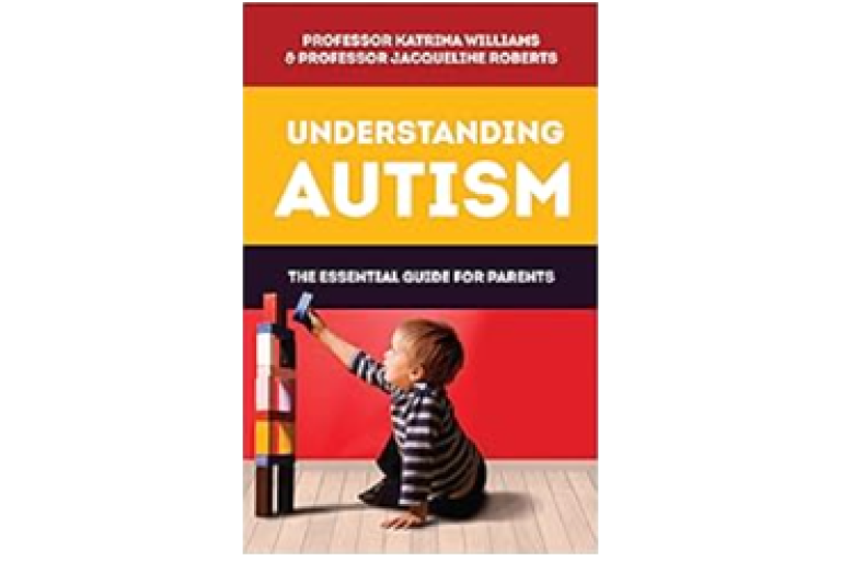 Book cover: Understanding autism, child with blocks
