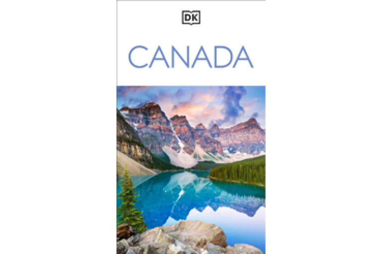 Book cover showing mountains and glacier