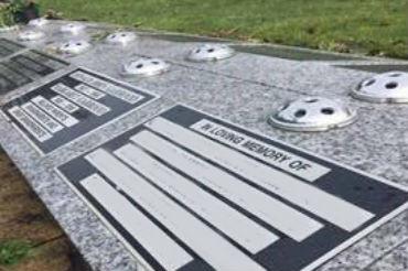 Granite memorial desk.