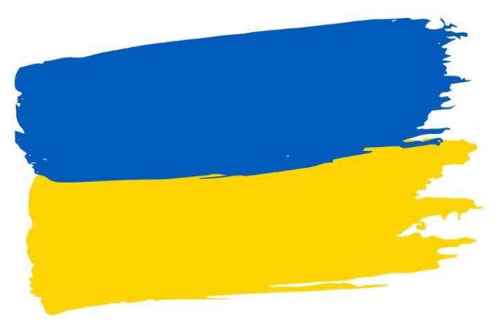 Ukrainian flag in cartoon form