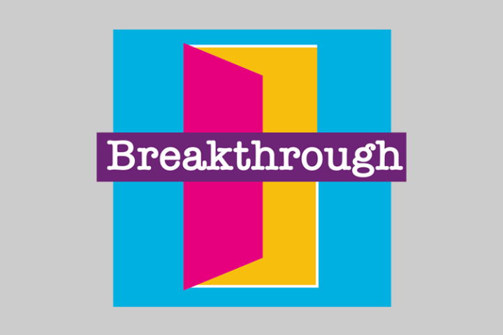 Breakthrough logo on grey background