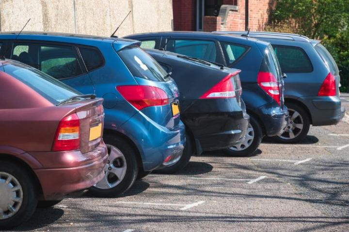 cars parked in a car park