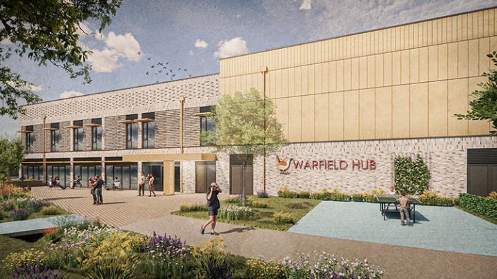 Artist's impression of community hub building