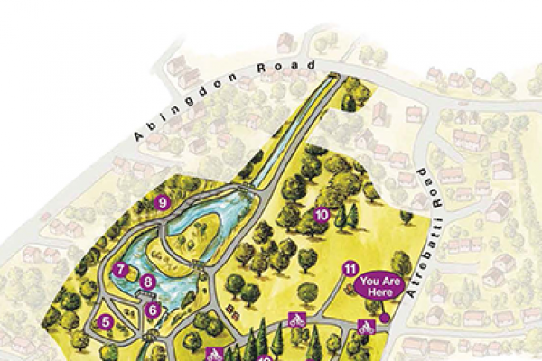 Map of Snaprails park showing key park features