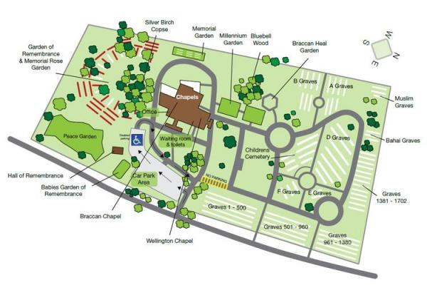 Cemetery map.