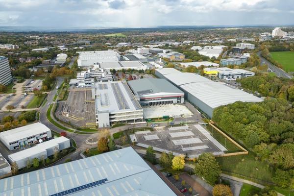 Ariel view of an industrial estate