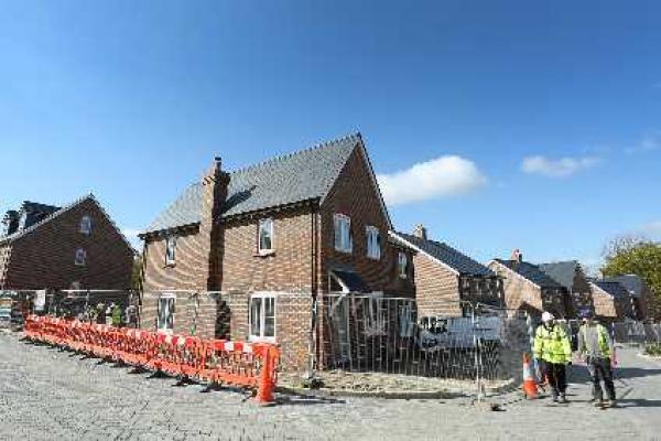 House construction nearing completion.