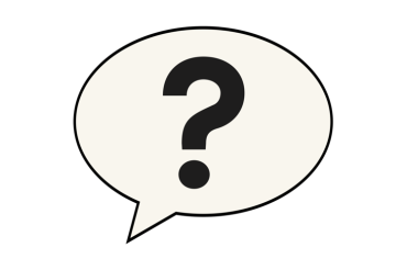Question mark in a speech bubble